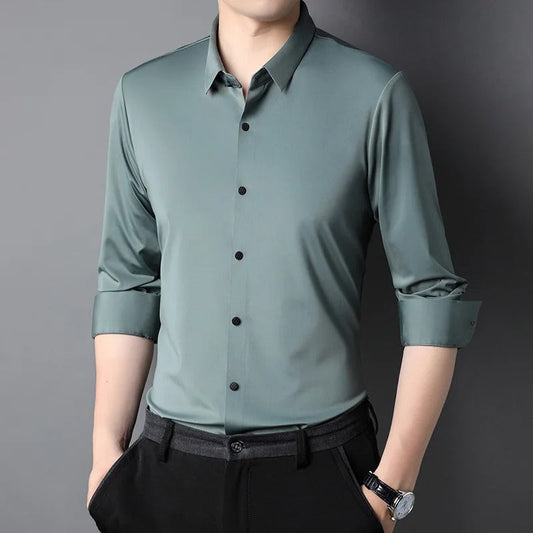 Men's Stretch Non-Iron Wrinkle-Resistant Shirt