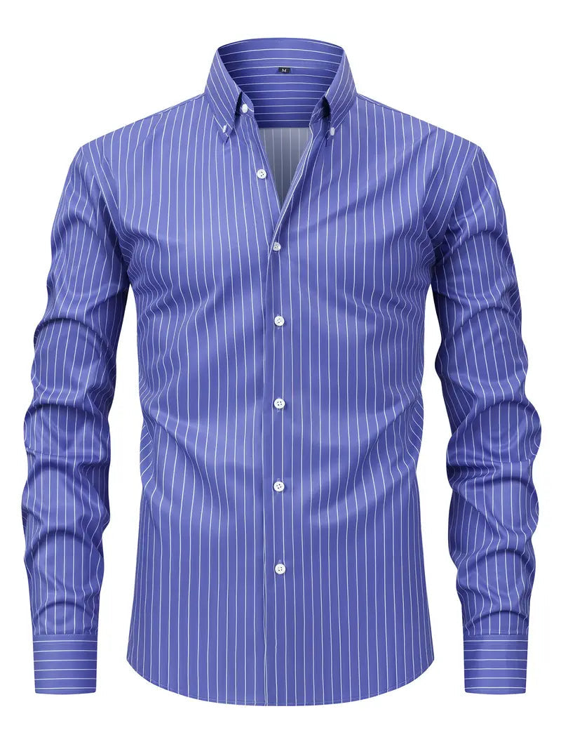 Men's Striped Button-Down Shirt