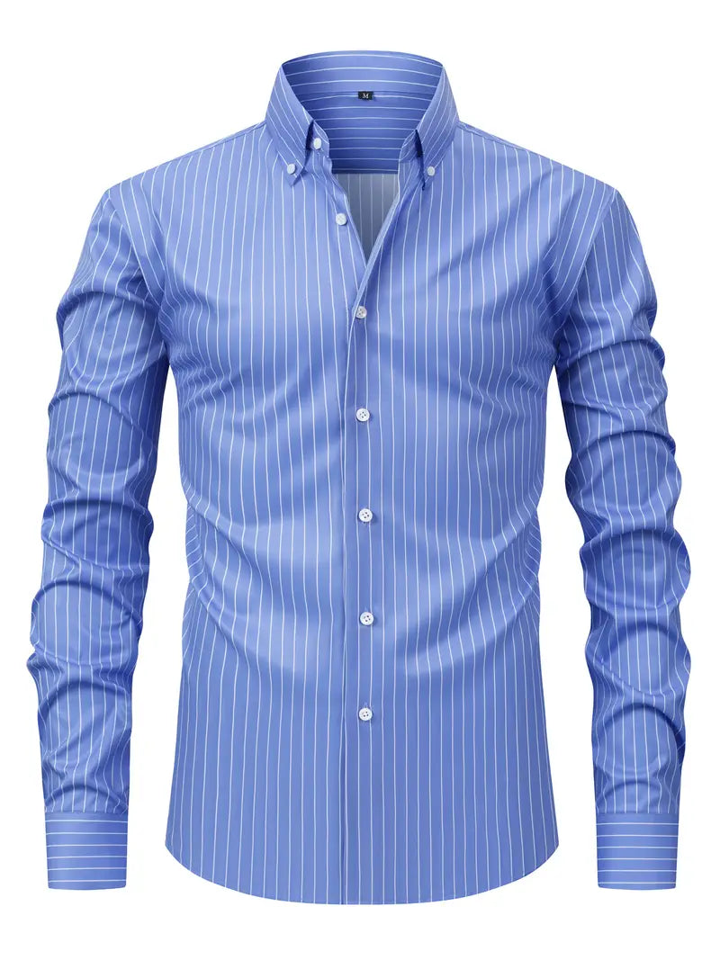 Men's Striped Button-Down Shirt