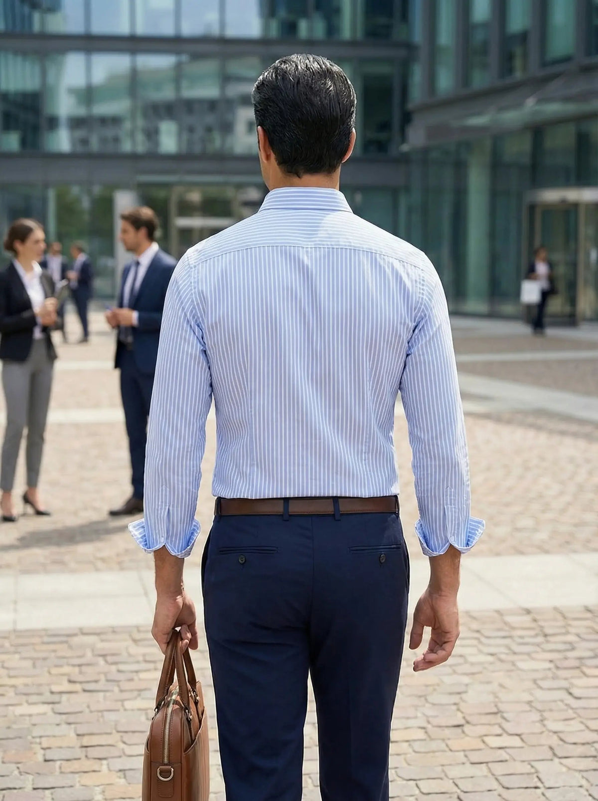 Men's Striped Button-Down Shirt