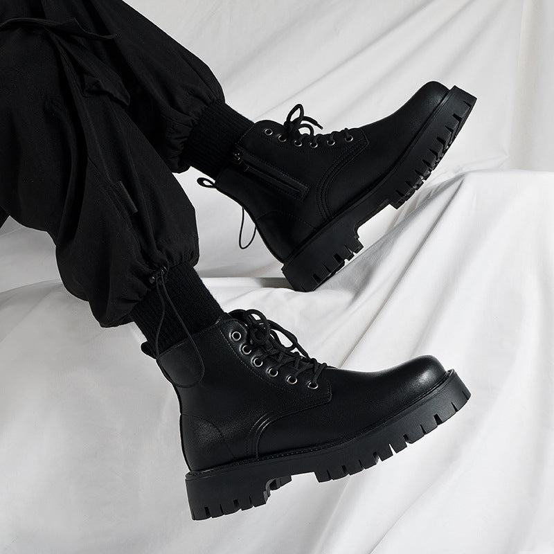 Men's Sturdy Lace-Up Boots with Non-Slip Sole and Durable Upper