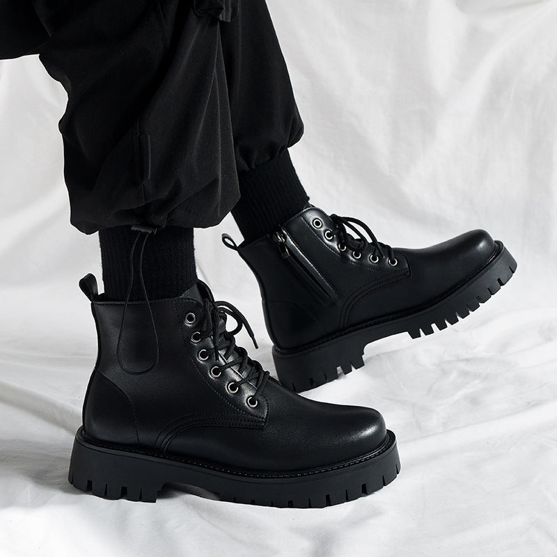 Men's Sturdy Lace-Up Boots with Non-Slip Sole and Durable Upper