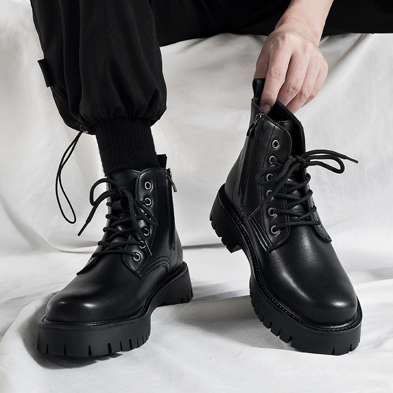 Men's Sturdy Lace-Up Boots with Non-Slip Sole and Durable Upper