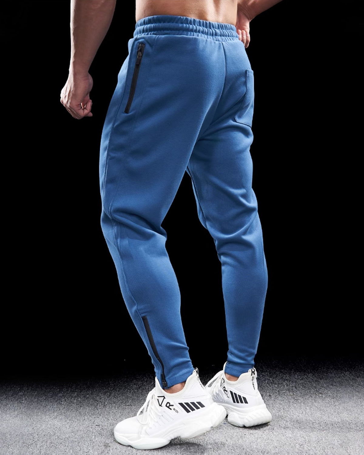 Men's Tapered Track Joggers with Zippered Hems