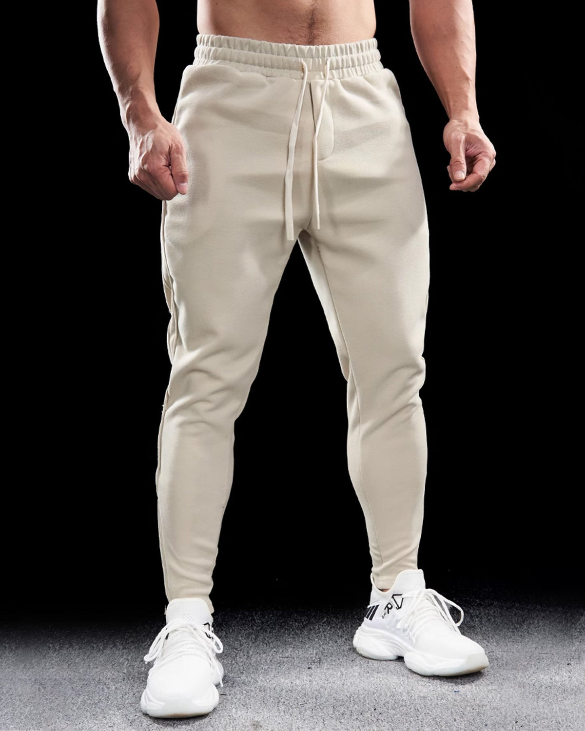 Men's Tapered Track Joggers with Zippered Hems