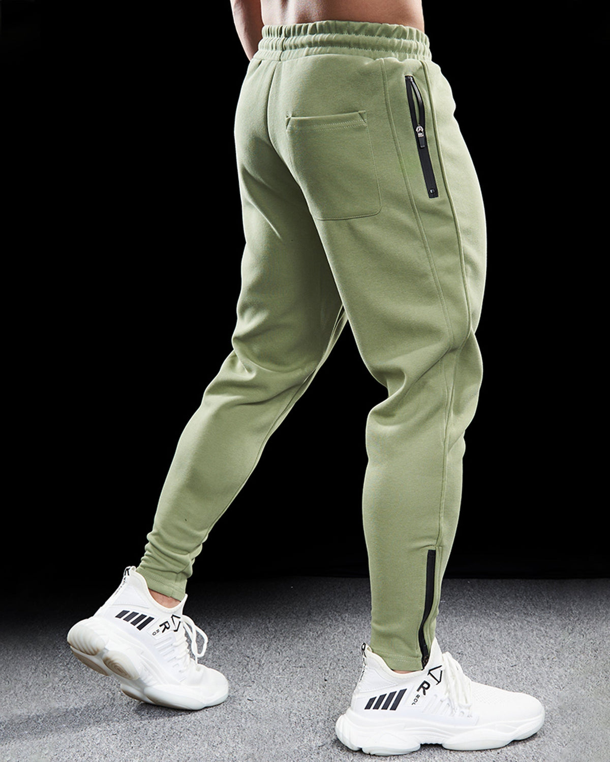 Men's Tapered Track Joggers with Zippered Hems
