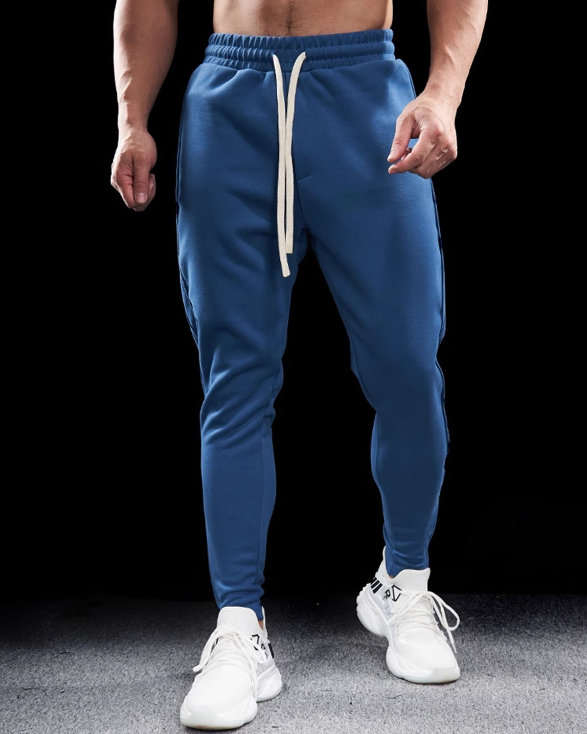 Men's Tapered Track Joggers with Zippered Hems
