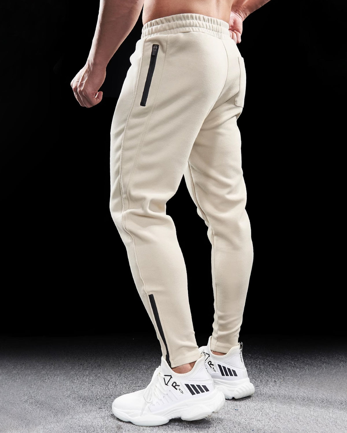 Men's Tapered Track Joggers with Zippered Hems