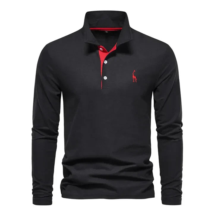 Men's Versatile Long-Sleeve Polo Shirt