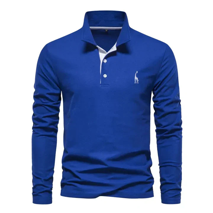 Men's Versatile Long-Sleeve Polo Shirt