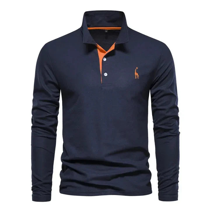 Men's Versatile Long-Sleeve Polo Shirt