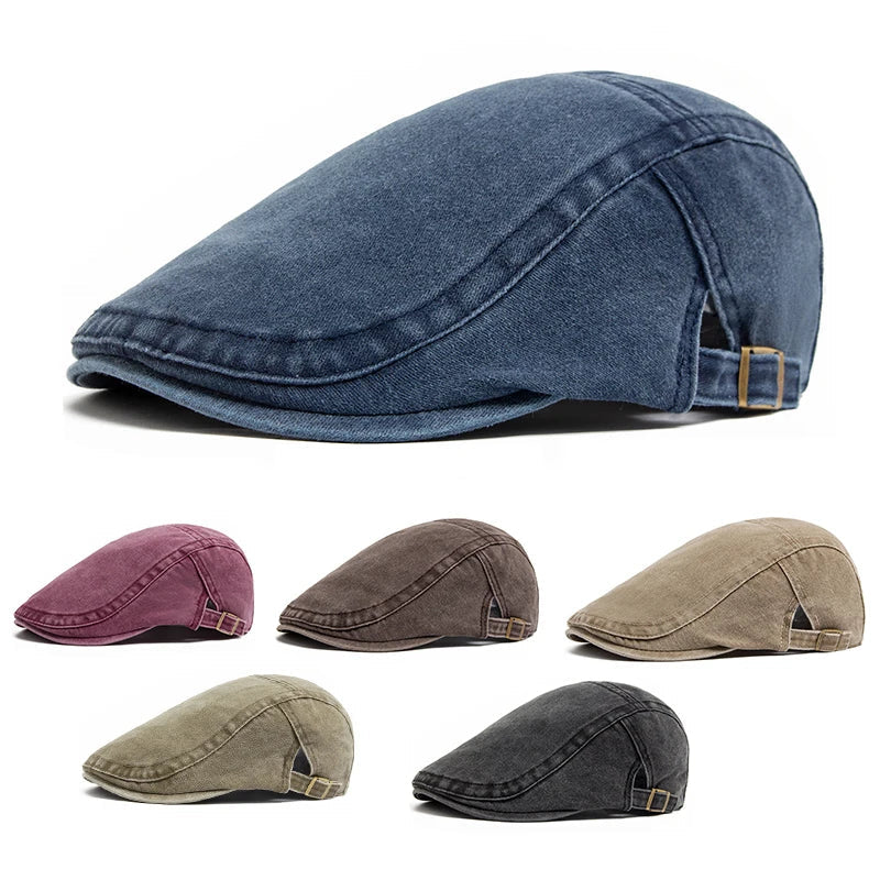 Men's Vintage Flat Cap with Timeless Style