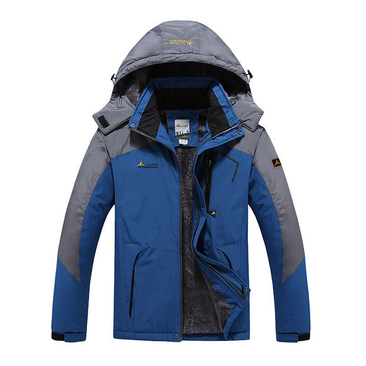 Men's Waterproof Parka Winter Jacket with Detachable Hood