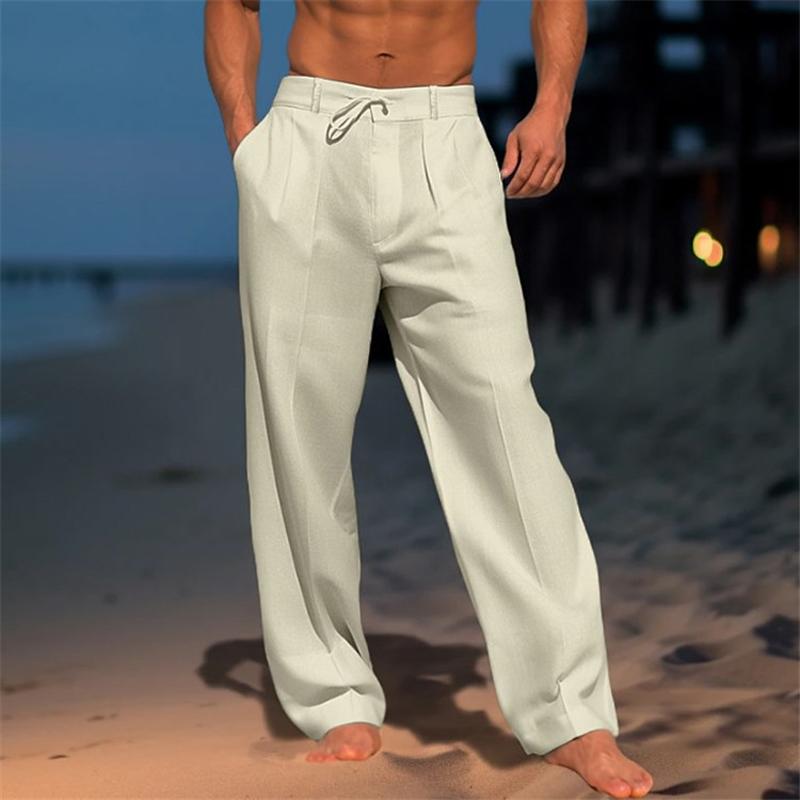 Men's Wide-Leg Pleated Pants