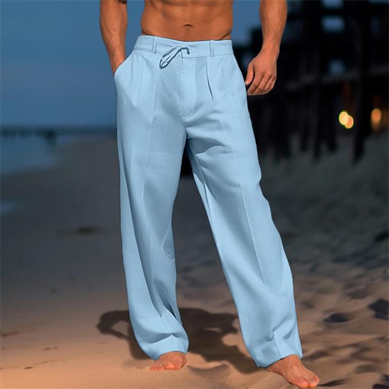 Men's Wide-Leg Pleated Pants
