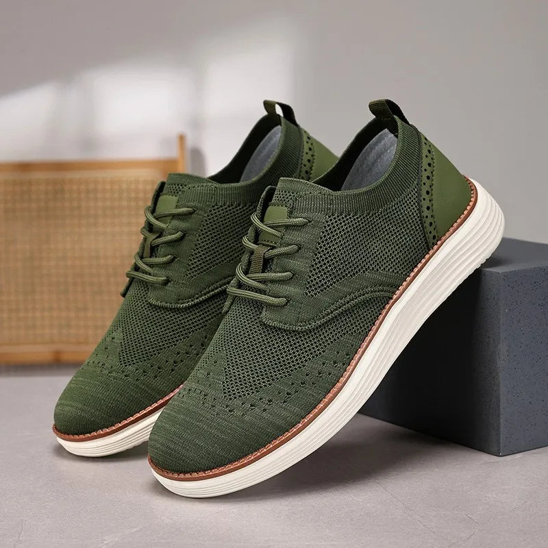 Men's Wingtip Lace-Up Casual Shoes
