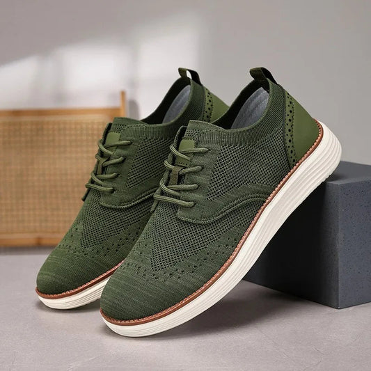 Men's Wingtip Lace-Up Casual Shoes