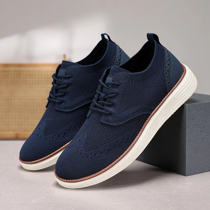 Men's Wingtip Lace-Up Casual Shoes