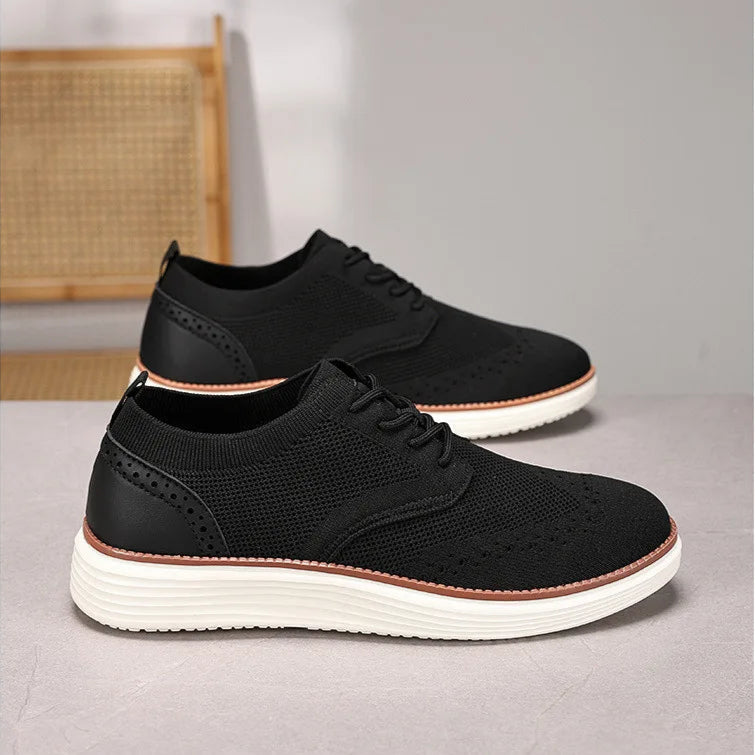 Men's Wingtip Lace-Up Casual Shoes