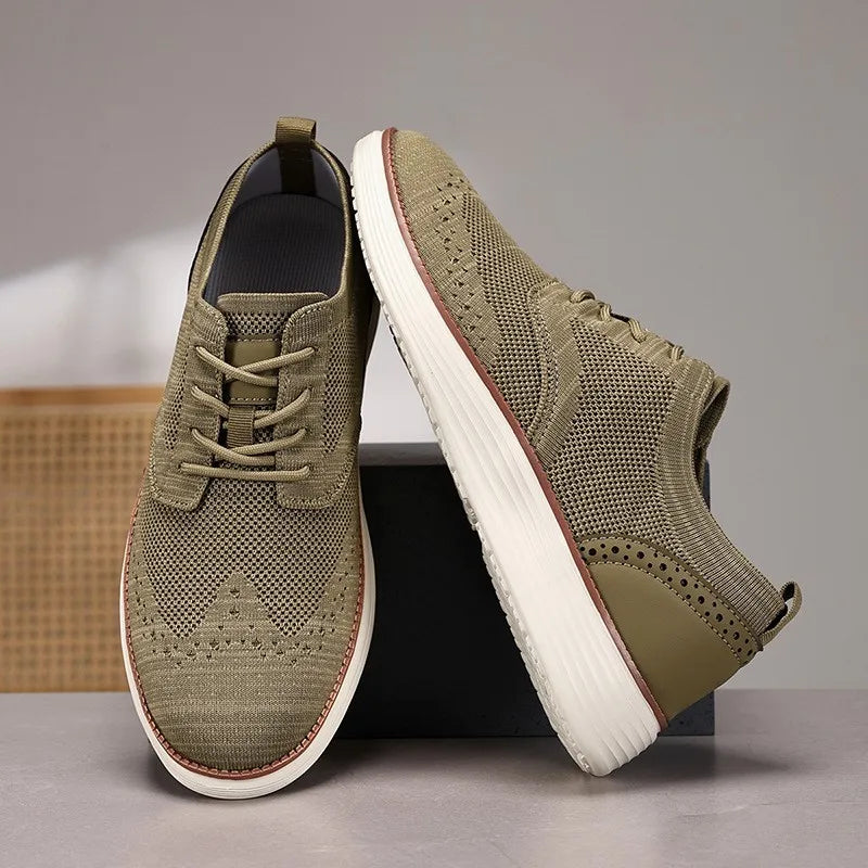 Men's Wingtip Lace-Up Casual Shoes