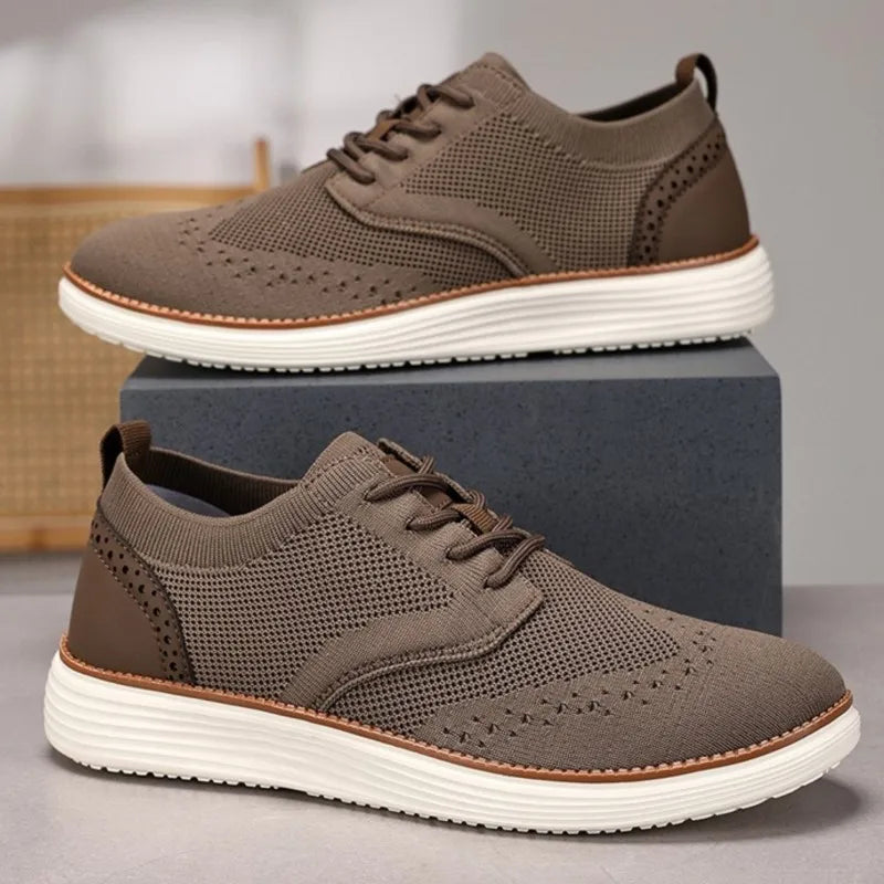 Men's Wingtip Lace-Up Casual Shoes