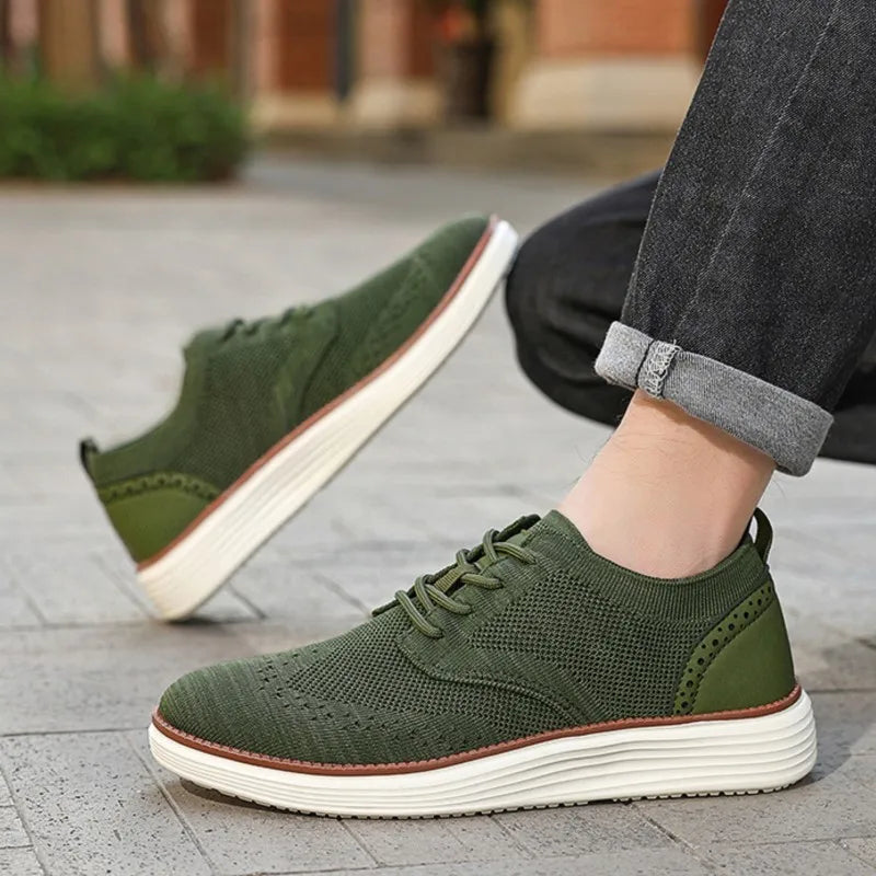 Men's Wingtip Lace-Up Casual Shoes