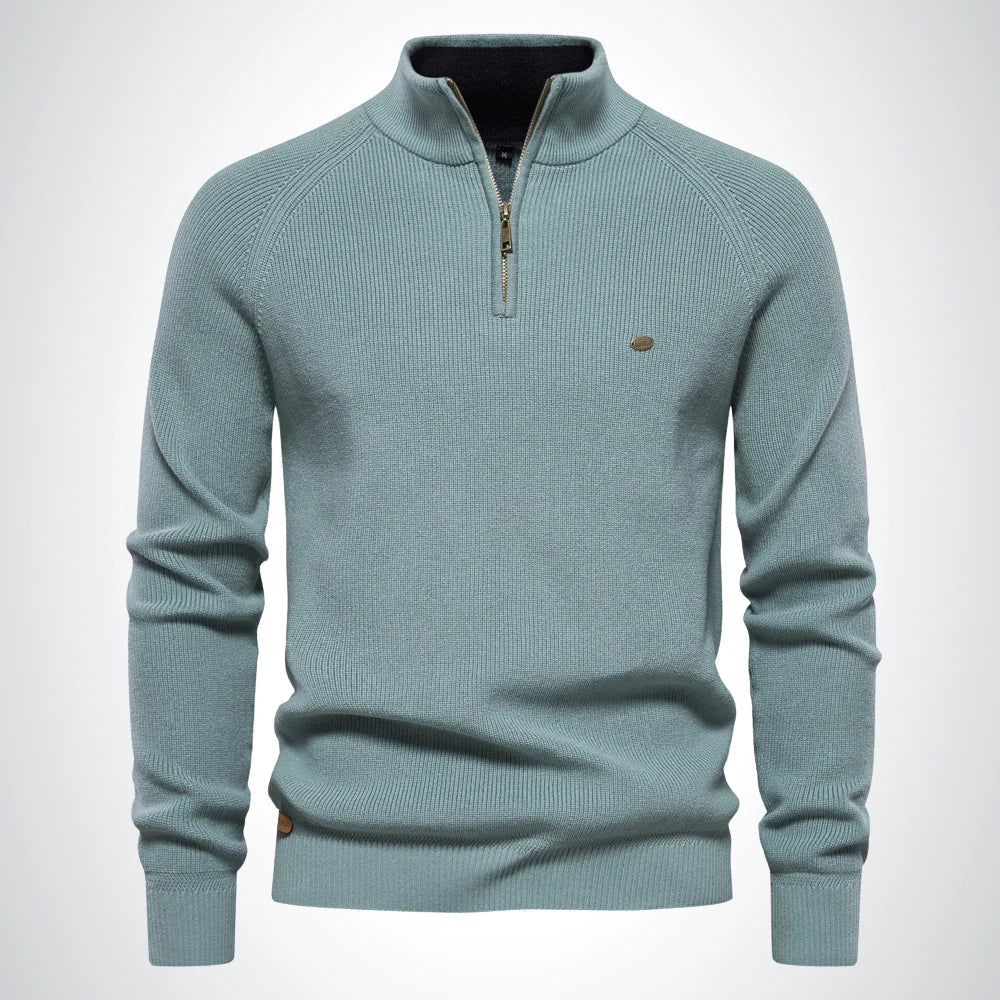 Men's Zip Sweater – Easy-Care Style