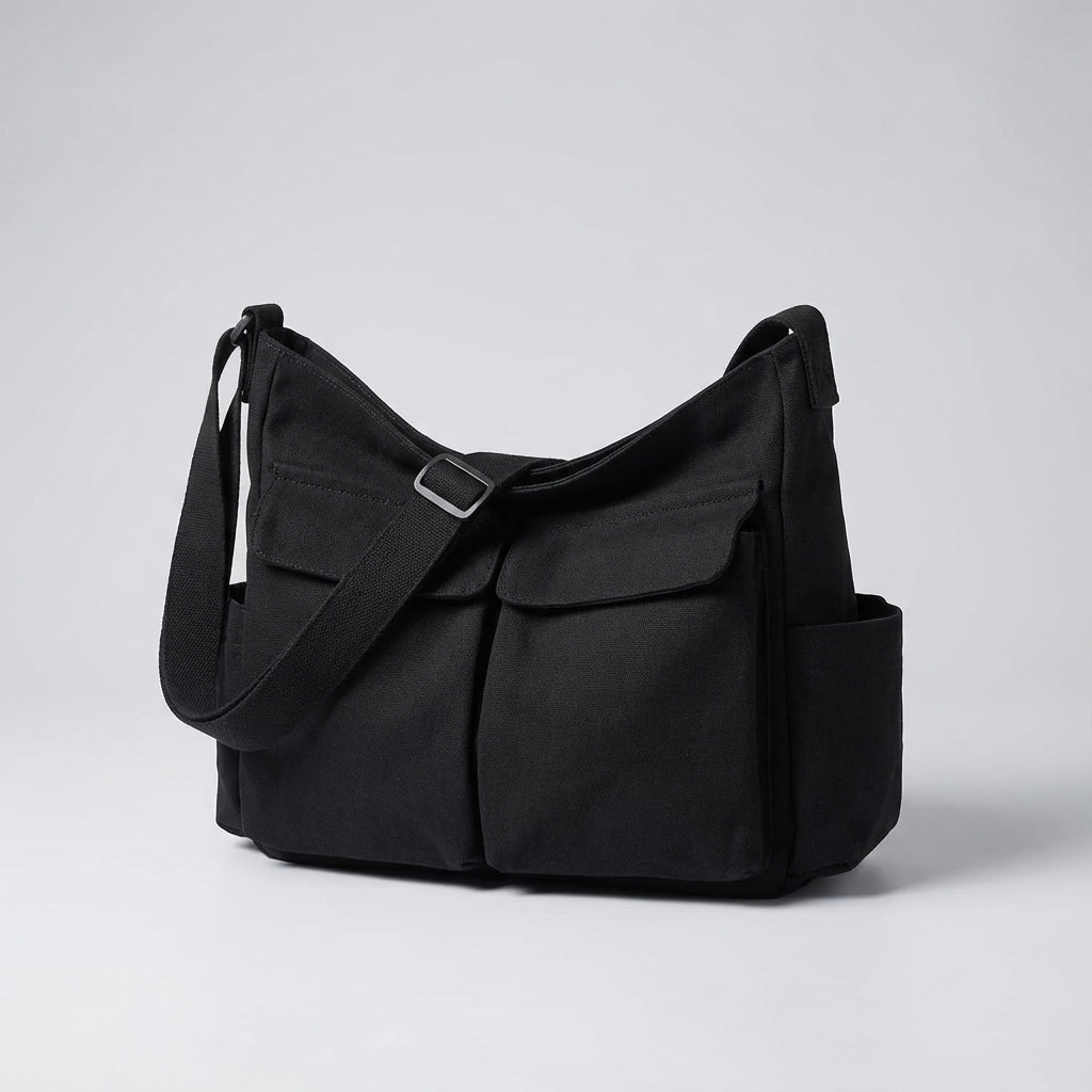 Messenger Bag with Adjustable Strap and Multiple Pockets – Reinforced Design