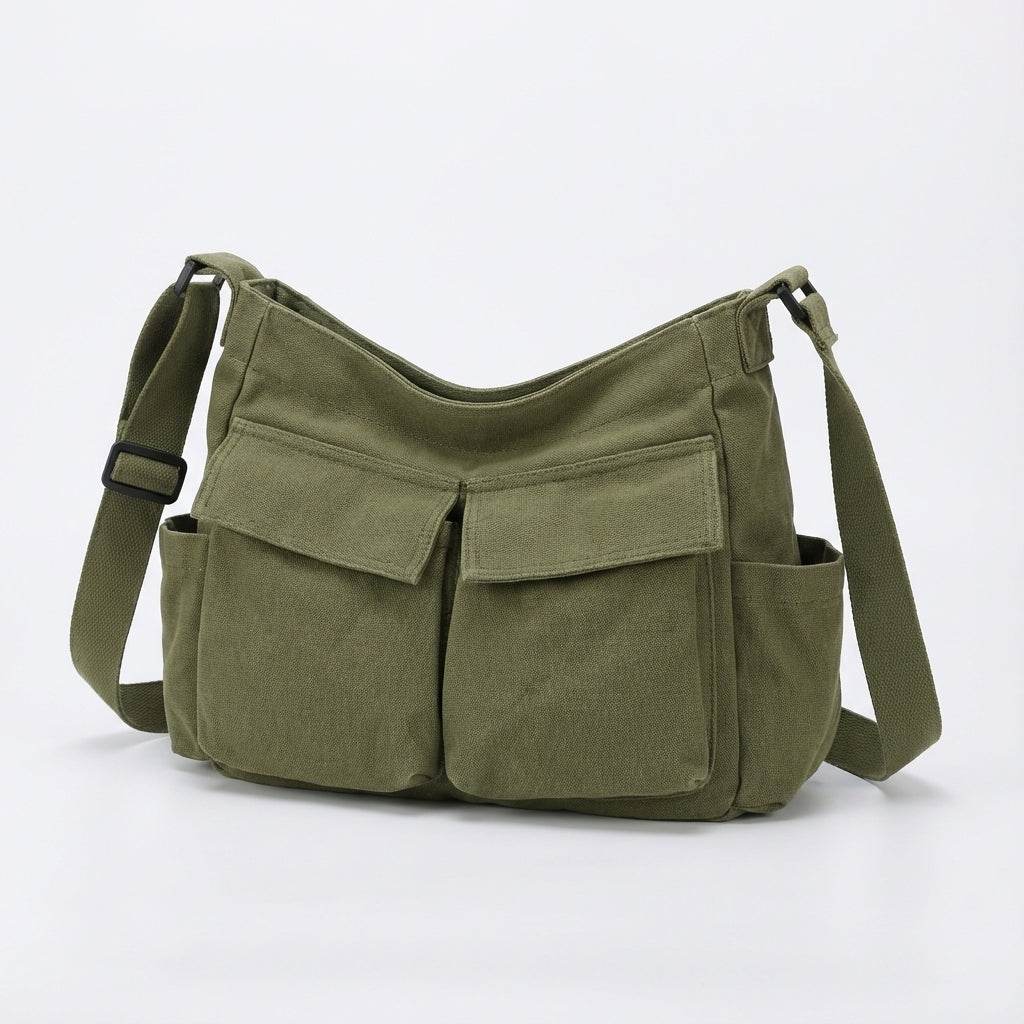 Messenger Bag with Adjustable Strap and Multiple Pockets – Reinforced Design