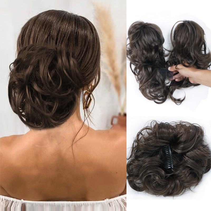 Messy Clip-in Bun with Side Clip