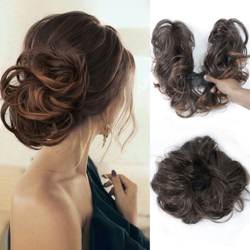 Messy Clip-in Bun with Side Clip