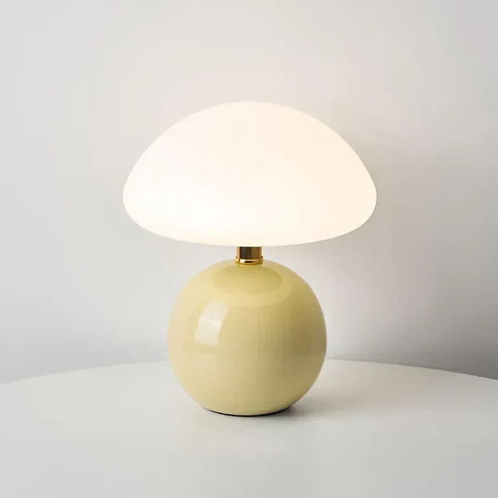 Modern Bauhaus Style Ceramic Mushroom Table Lamp