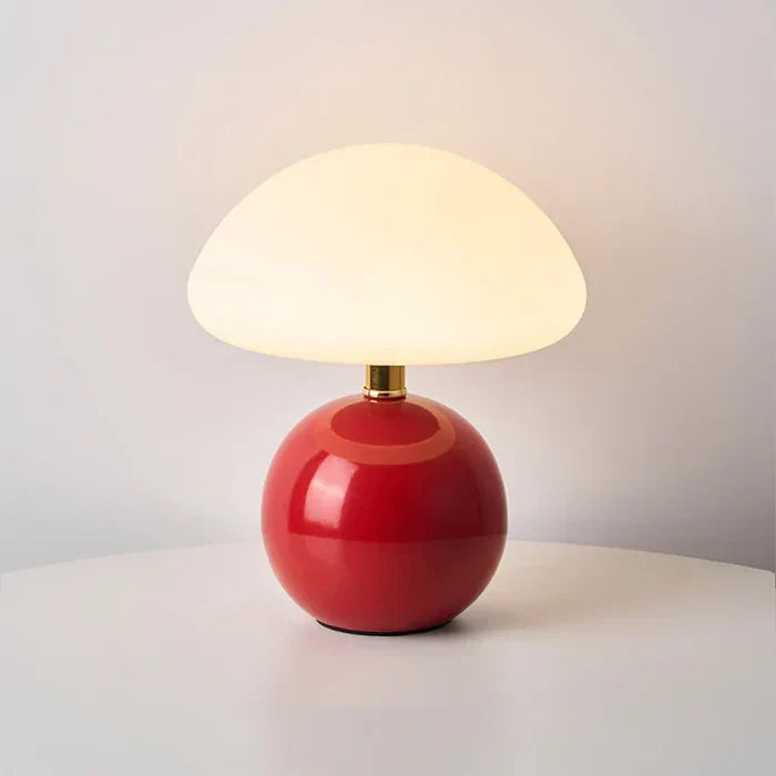 Modern Bauhaus Style Ceramic Mushroom Table Lamp