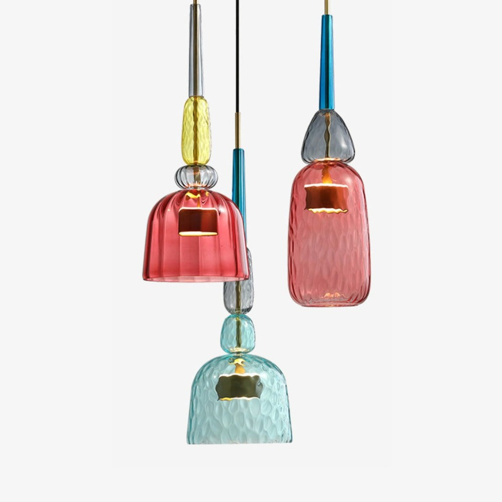 Modern Colored Glass Pendant Light