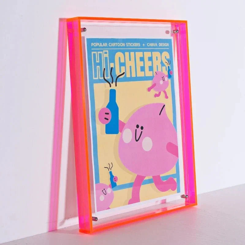 Modern Colorful Clear Acrylic Photo Frame