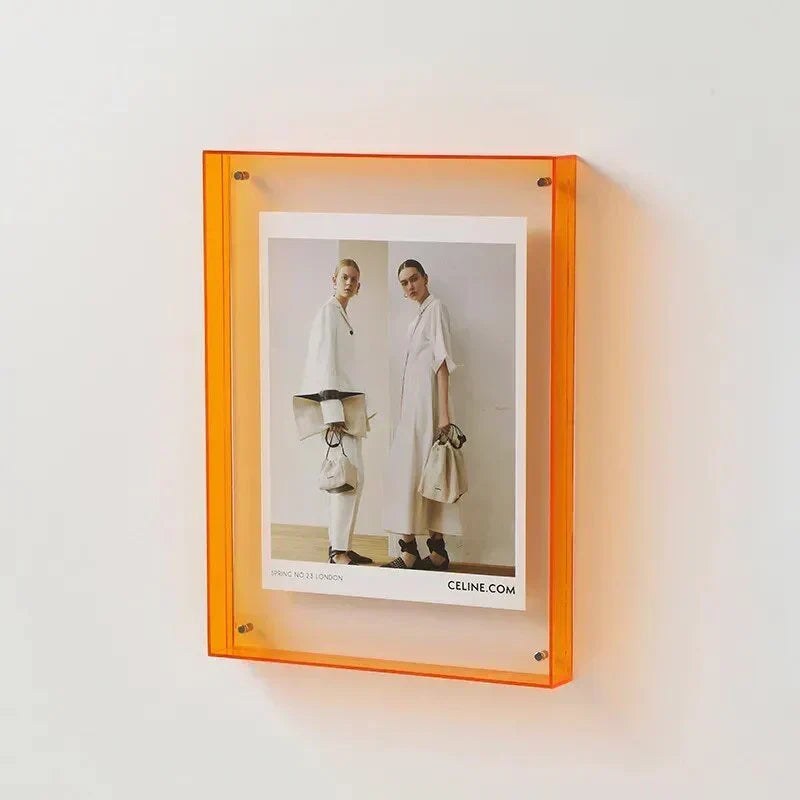 Modern Colorful Wall-Mounted Acrylic Photo Frame