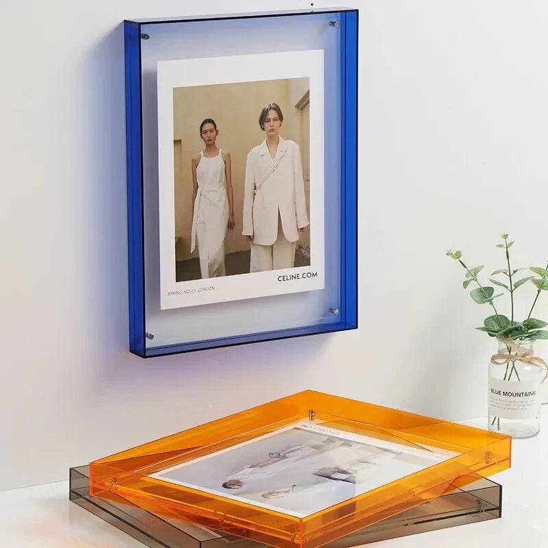 Modern Colorful Wall-Mounted Acrylic Photo Frame