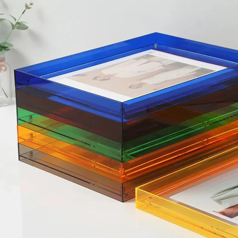 Modern Colorful Wall-Mounted Acrylic Photo Frame