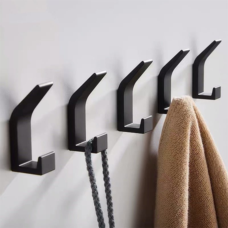 Modern Decorative Aluminum Wall Hooks - Coat Hooks in Black/White