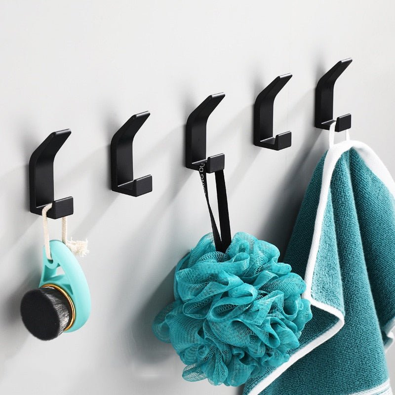 Modern Decorative Aluminum Wall Hooks - Coat Hooks in Black/White