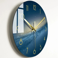 Modern Large Glass Wall Clock – Elegant Minimalist Design for Kitchen and Living Room