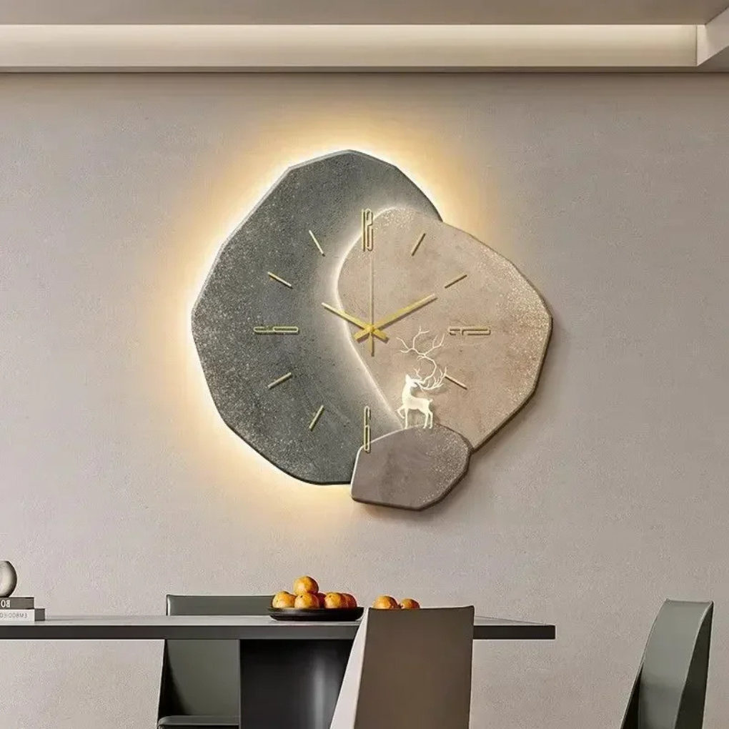 Modern LED Wall Clock with Ambient Light