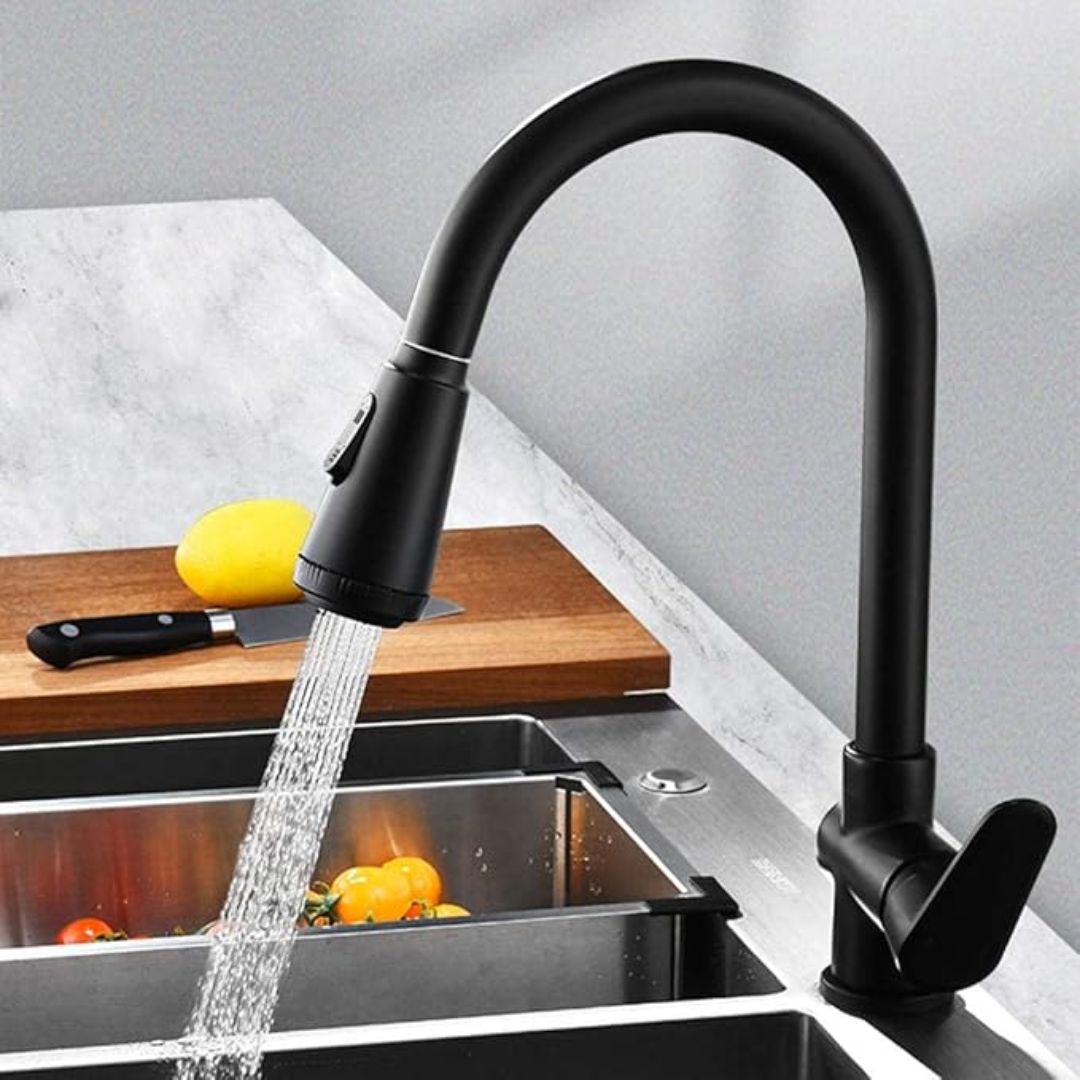Modern Single-Handle Pull-Out Kitchen Faucet