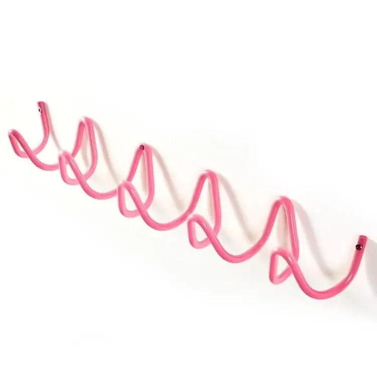 Modern Wavy Wall-Mounted Coat Rack – Stylish Multi-Hook Wall Coat Rack