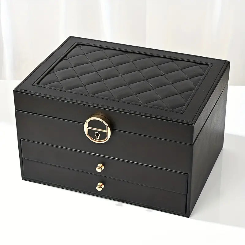 Multi-Tier Leather Jewelry Box | Organized and Elegant Storage