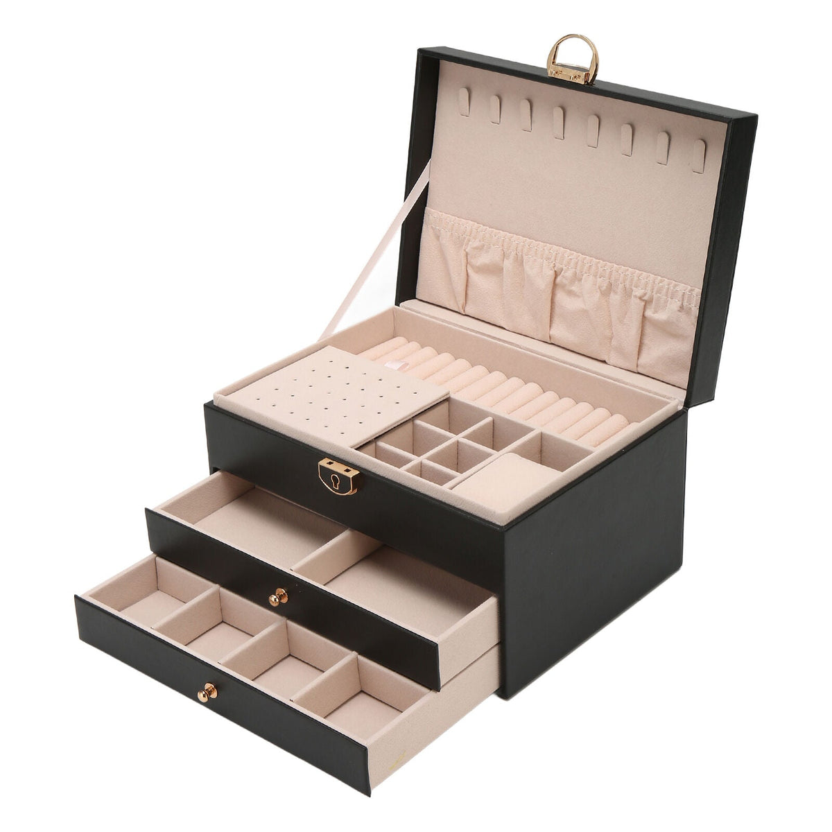Multi-Tier Leather Jewelry Box | Organized and Elegant Storage