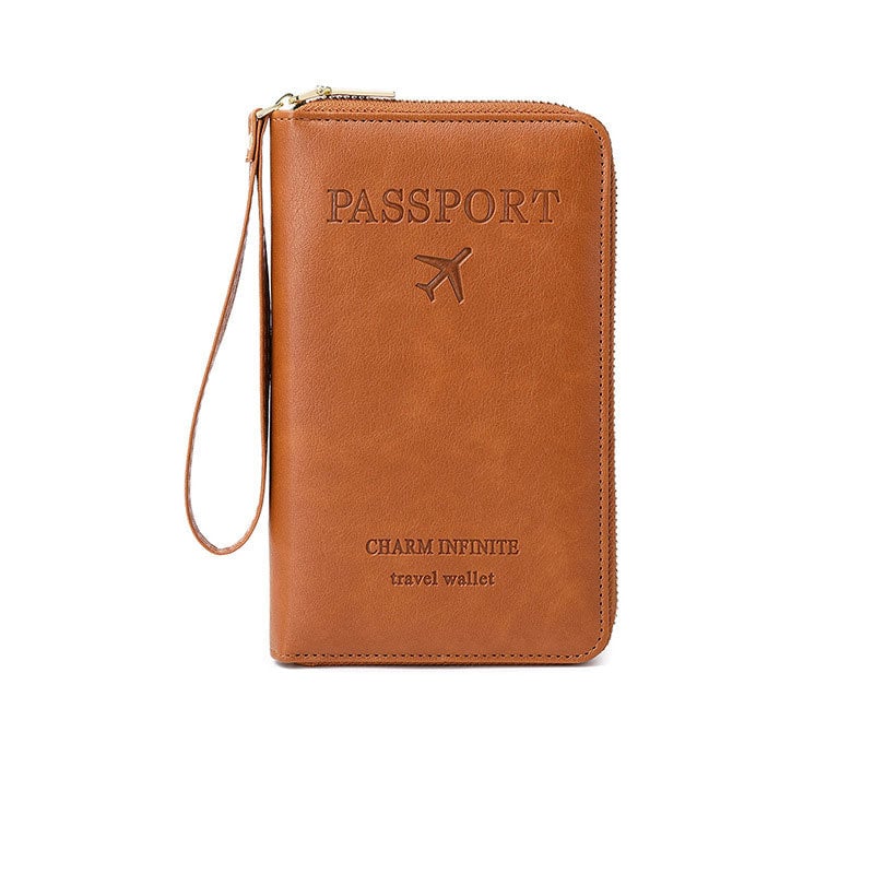 Multifunctional RFID Passport Wallet with Organized Compartments