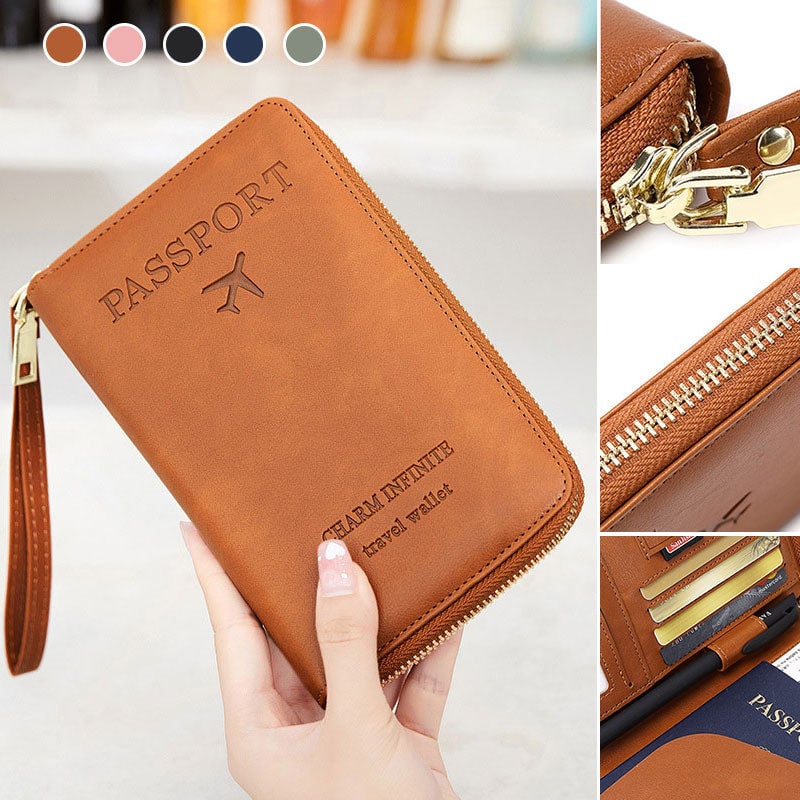 Multifunctional RFID Passport Wallet with Organized Compartments