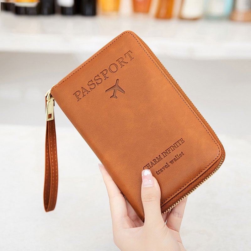 Multifunctional RFID Passport Wallet with Organized Compartments