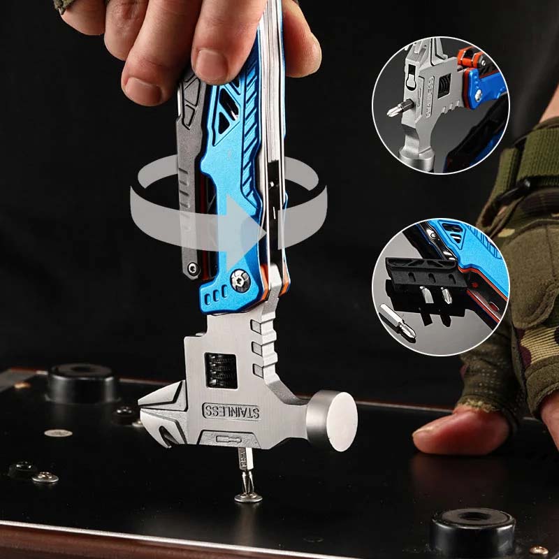 Multifunctional Stainless Steel Folding Hammer Multitool